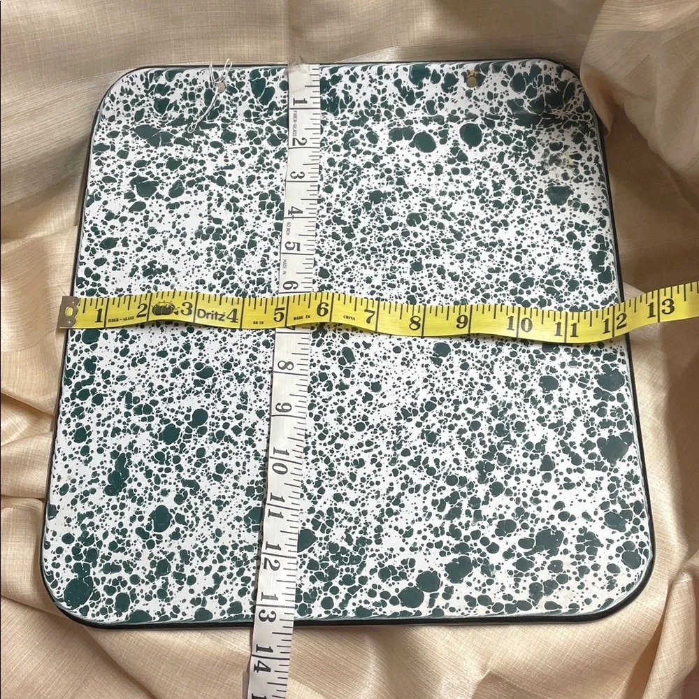 CGS International Speckled Green and White Serveware Set NWT set of three